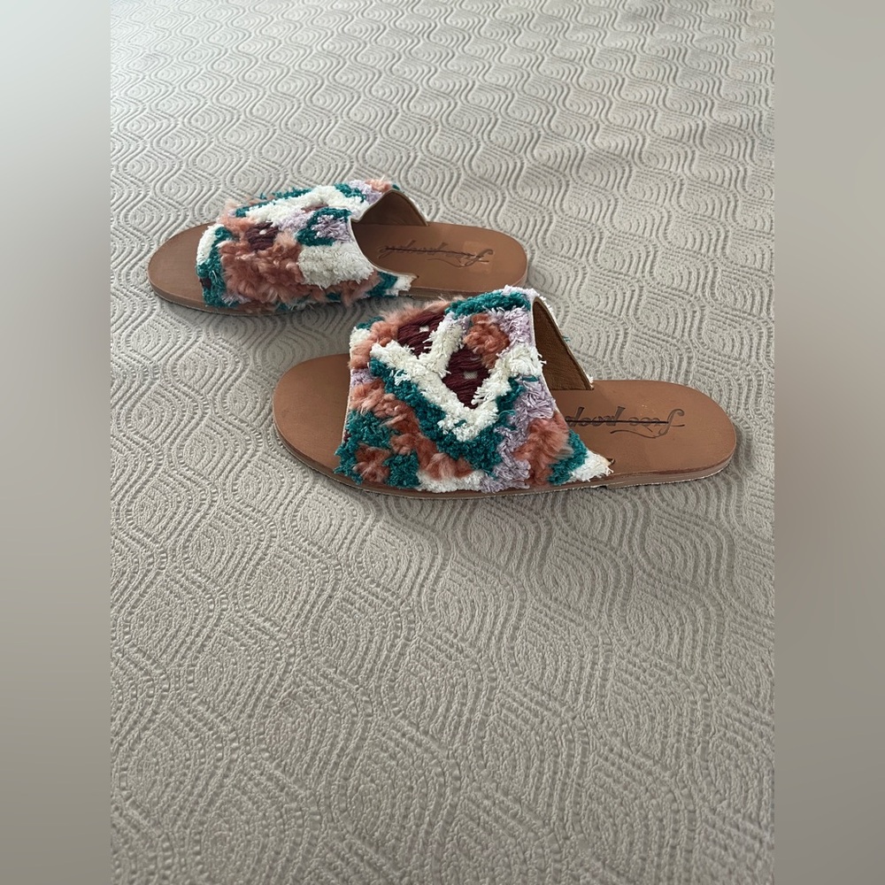 Free People Yuma woven mule Textured Slide Sandals size 38 - Picture 9 of 11